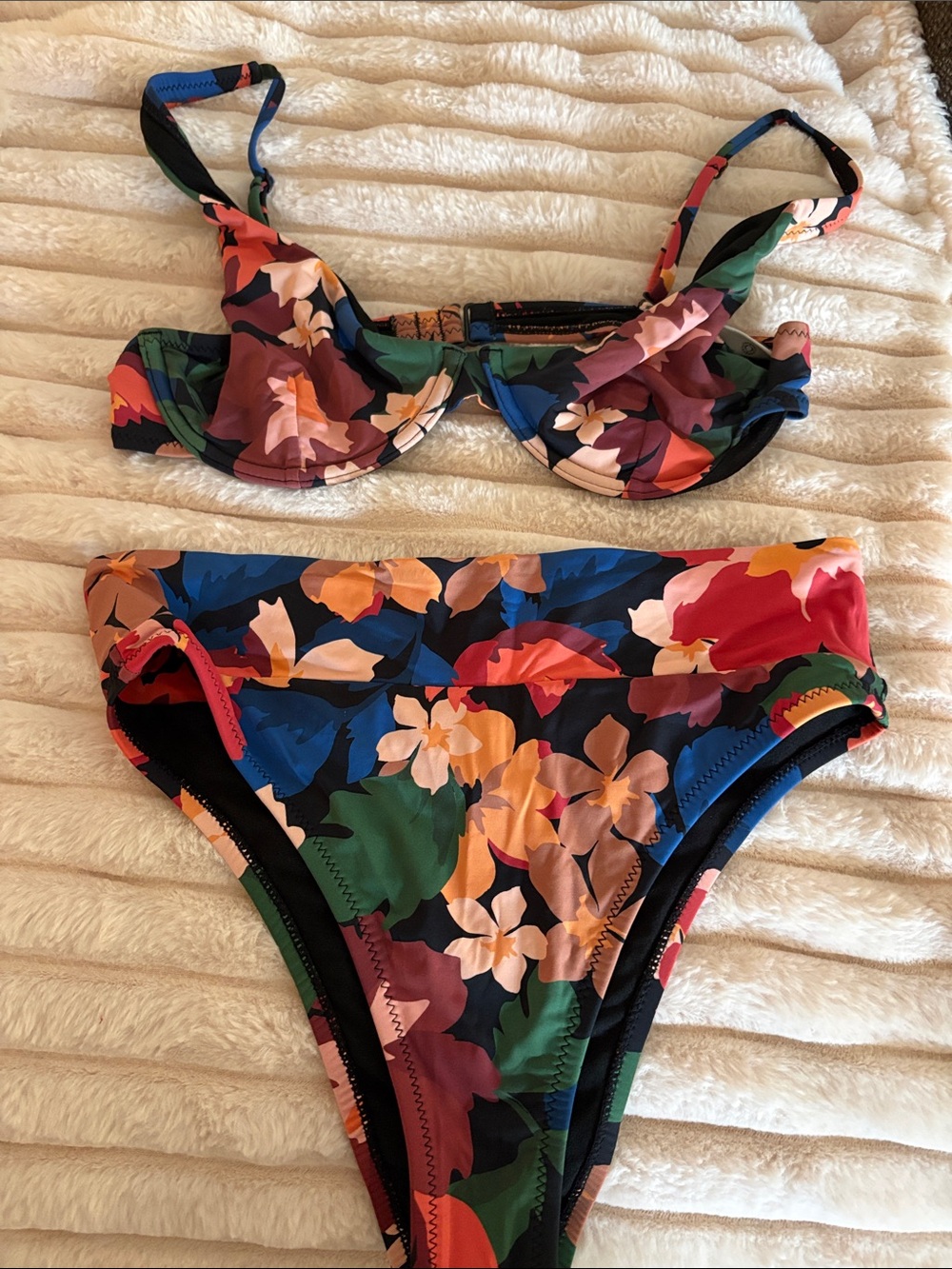 Rhythm Floral Bikini Set in Blue, Green, Red, Pink, Orange